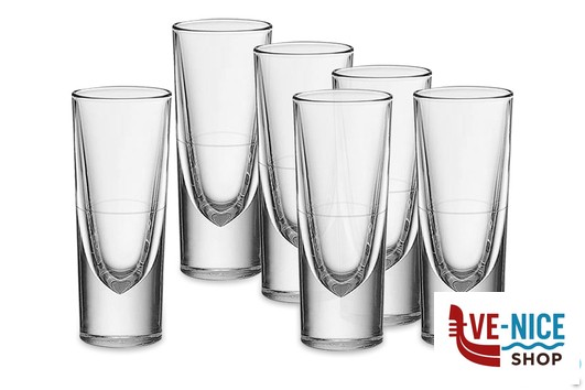 bicchiere liquore ROCKY - CONFEZIONE 6 BICCHIERI AMARO CL 13 CON RIGO BORGONOVO