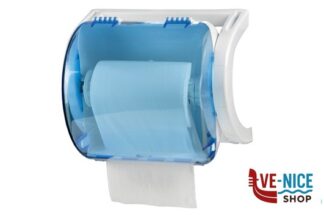 pulizia-igiene ROLLOUT-DISTRIBUTORE BLU TRASPARENTE DI CARTA IN BOBINA CM 41X34,5 H 35 705636 MEDIAL INTERNATIONAL SPA SOCIO UNICO