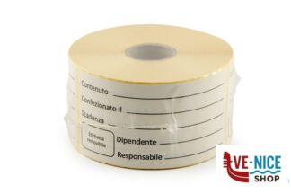 conservazione ROTOLO 500 ETICHETTE ADESIVE MM.50X100 REMOVIBILI-STAMPA 1 COLORE GLOBALTE SRL TECNOLOGIE ECOLOGICHE