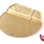 ceramica ROUND - POGGIAPOSATE ORO FOGLIA CM 10 IMPORT TAVOLA PROFESSIONAL