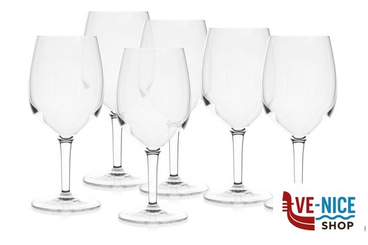 vetro RUBINO CONFEZIONE 6 CALICI GRANDI VINI CL 37 BORMIOLI LUIGI