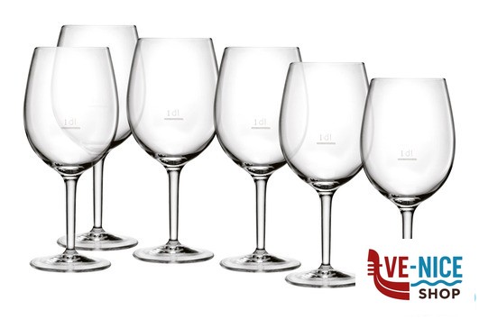 vetro RUBINO CF.6 CALICI CL37 TACCA CERTIFICATA 10147-30 BORMIOLI LUIGI