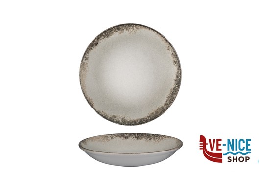 fondo RUSTIGROUND - PIATTO FONDO CM 21 H.3,8 IN PORCELLANA ALLUMINICA KUTAHYA SERAMIK