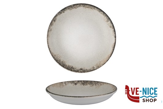 fondo RUSTIGROUND - PIATTO FONDO CM 25 H.5 CC1250 IN PORCELLANA ALLUMINICA KUTAHYA SERAMIK
