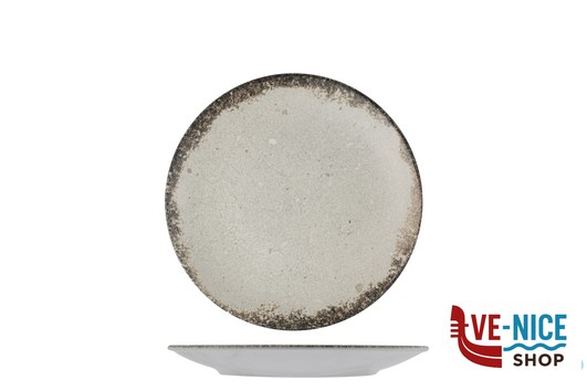 piano RUSTIGROUND - PIATTO FRUTTA CM 21 H.2,35 IN PORCELLANA ALLUMINICA KUTAHYA SERAMIK