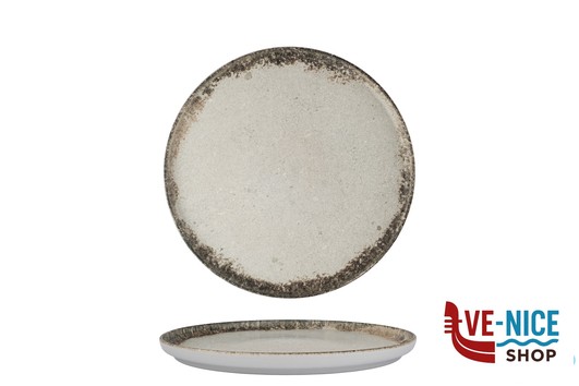 piano RUSTIGROUND - PIATTO PIANO NORDIC CM 19 H.2,2 IN PORCELLANA ALLUMINICA KUTAHYA SERAMIK