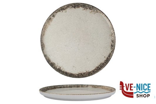 piano RUSTIGROUND - PIATTO PIANO NORDIC CM 27 H.2,2 IN PORCELLANA ALLUMINICA KUTAHYA SERAMIK
