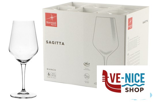 vetro SAGITTA-SPRITZ CALICE VINO CL 44 1.92351 CALICE CON TAGLIO A FREDDO , IN VETRO CRISTALLINO STAR GLASS ULTRABRILLANTE E TRATTAMENTO XLT BORMIOLI ROCCO - immagine 2