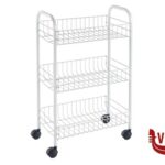 carrelli SCAFFALETTO- CARRELLO SIENA 3 PIANI BIANCO CM 41X23X63 METALTEX-ITALIA SPA