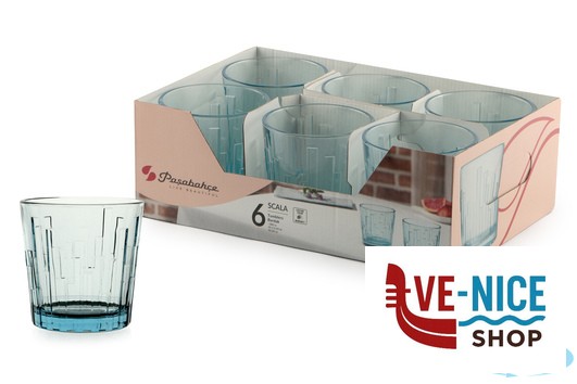 bicchieri acqua SCALA TURCHESE - BICCHIERE ACQUA CL 30 PASABAHCE - immagine 4