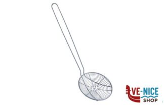 mestolame SCHIUMAROLA IN METALLO VERNICIATO EPOXY GRIGIO CM 14 MANICO FILO METALTEX-ITALIA SPA