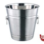 glacette/secchiello ghiaccio SECCHIELLO CHAMPAGNE INOX CM 20X21,5X21,5H CON ANELLI ILSA