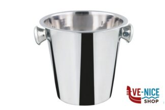 glacette/secchiello ghiaccio SECCHIELLO CHAMPAGNE ACCIAIO INOX CM 20 CON POMOLI ILSA