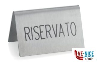 altri SEGNAPOSTO ACCIAIO INOX RISERVATO INCISO A LASER CM 6,5X3,5 H4 31AN CERUTTI INOX SRL UNINOMINALE