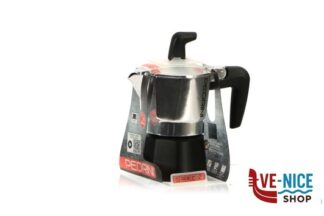 alluminio SEI MOKA CAFFETTIERA NERA 3TZ 02CF008 PEDRINI