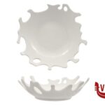 SELECTA-CIOTOLA FONDA SPLASH CM 24 BIANCA IN PORCELLANA IMPORT TAVOLA PROFESSIONAL porcellana 3 pezzi