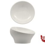 porcellana SELECTA-COPPETTA OBLIQUA CM.10,7XH.6,5 BIANCA IN PORCELLANA IMPORT TAVOLA PROFESSIONAL