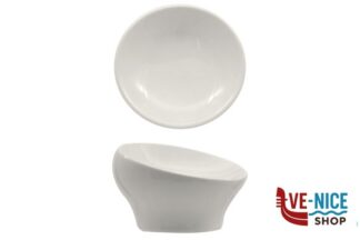 porcellana SELECTA-COPPETTA OBLIQUA CM.10,7XH.6,5 BIANCA IN PORCELLANA IMPORT TAVOLA PROFESSIONAL