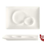 porcellana SELECTA-PIATTO PIANO GOURMET RETTANGOLARE CM.30,6X20,7 BIANCO IN PORCELLANA H8827 IMPORT TAVOLA PROFESSIONAL