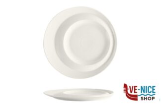 porcellana SELECTA-PIATTO PIANO GOURMET TONDO CM.30,2 INTERNO CM-14-19 BIANCO IN PORCELLANA IMPORT TAVOLA PROFESSIONAL