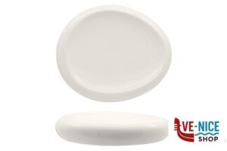 porcellana SELECTA-PIATTO ALTO OVALE CM.26X22 BIANCO IN PORCELLANA H11314 IMPORT TAVOLA PROFESSIONAL