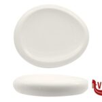 porcellana SELECTA-PIATTO ALTO OVALE CM.30,6X25,7 BIANCO IN PORCELLANA IMPORT TAVOLA PROFESSIONAL