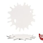 SELECTA-PIATTO PIANO SPLASH CM 26 BIANCO IN PORCELLANA IMPORT TAVOLA PROFESSIONAL porcellana 3 pezzi