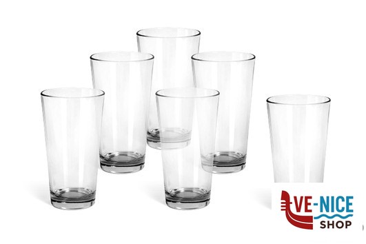 vetro SESTRIERE TRASPARENTE CONFEZIONE 6 BICCHIERI BIBITA CL 39 BORMIOLI ROCCO