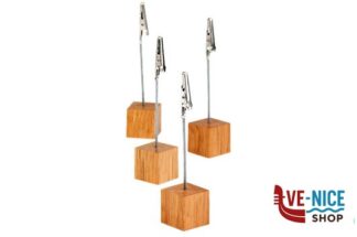 0 SET 4 PORTATARGHETTE LEGNO A CLIPS CM 2,5 CON 20 ETICHETTE INCLUSE APS ASSHEUER POTT GMBH E CO KG