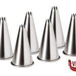 utensili vari per dolci SET 6 BOCCHETTE A STELLA INOX - DIAMETRO BOCCA MM4-MM6-MM8-MM10-MM13-MM15 ARTICOLO 123784 THERMOHAUSER