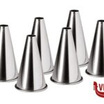 utensili vari per dolci SET 6 BOCCHETTE TONDE INOX DIAMETRO BOCCA MM4-MM6-MM8-MM10-MM13-MM15 ARTICOLO 123783 THERMOHAUSER