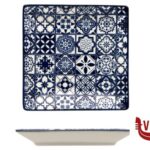 ceramica SINTRA BLUE-PIATTINO QUADRO CM.13,5 RH9682E-JS106D IMPORT TAVOLA PROFESSIONAL