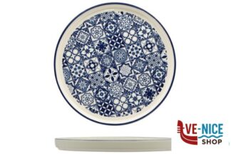 ceramica SINTRA BLUE-PIATTO PIANO NORDIC CM.21 RH43880-21-JS106D IMPORT TAVOLA PROFESSIONAL