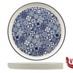 ceramica SINTRA BLUE-PIATTO PIANO NORDIC CM.27  RH43880-27-JS106D IMPORT TAVOLA PROFESSIONAL