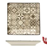 ceramica SINTRA NUT-PIATTINO QUADRO CM.13,5 RH9682E-JS106-408C IMPORT TAVOLA PROFESSIONAL