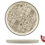 ceramica SINTRA NUT-PIATTO PIANO NORDIC CM.21 RH43880-JS106-408C IMPORT TAVOLA PROFESSIONAL