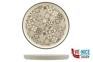 ceramica SINTRA NUT-PIATTO PIANO NORDIC CM.21 RH43880-JS106-408C IMPORT TAVOLA PROFESSIONAL