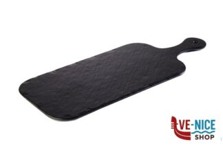 0 SLATE-ROCK-VASSOIO RETTANGOLARE CON MANICO CM 40X20 H.1,5 IN MELAMINA NERA EFFETTO ARDESIA 84258 APS ASSHEUER POTT GMBH E CO KG