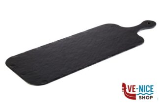 0 SLATE-ROCK-VASSOIO RETTANGOLARE CON MANICO CM 48X20 H.1,5 IN MELAMINA NERA EFFETTO ARDESIA 84259 APS ASSHEUER POTT GMBH E CO KG