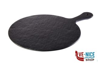 0 SLATE-ROCK-VASSOIO TONDO CON MANICO CM 30 H.1,5 IN MELAMINA NERA EFFETTO ARDESIA 84257 APS ASSHEUER POTT GMBH E CO KG