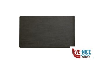 0 SLATE-VASSOIO IN MELAMINA NERA EFFETTO ARDESIA GN 1.4 CM 26,5X16,2 H. 1,2 CON PIEDINI ANTISCIVOLO 83958 APS ASSHEUER POTT GMBH E CO KG