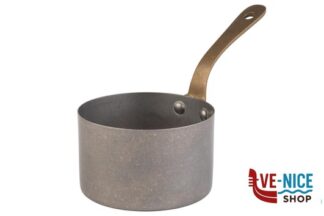 inox SNACKHOLDER- MINI CASSERUOLA INOX CM 9,5 H 5,5 EFFETTO VINTAGE APS ASSHEUER POTT GMBH E CO KG