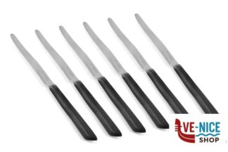 altri coltelli STANDARD -CONFEZIONE 6 COLTELLI TAVOLA MANICO NERO LAMA CM 11 COLTELLERIE INOX BONOMI