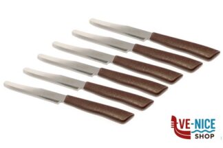 altri coltelli STANDARD -CONFEZIONE 6 COLTELLO TAVOLA MANICO MARRONE LAMA CM 11 30006M COLTELLERIE INOX BONOMI