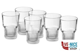 vetro STARLINE - CONFEZIONE 6 BICCHIERI ALTI CL 35 IMPILABILI IN VETRO TEMERATO ARC INTERNATIONAL FRANCE