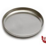 inox STEEL-TEGLIA PIZZA TONDA CM 28 H.3,5 INOX INTERNO CON RILIEVO ANTIGRAFFIO STEEL PAN SRL
