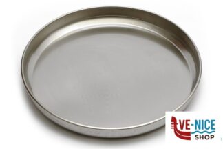 inox STEEL-TEGLIA PIZZA TONDA CM 36 H.3,5 INOX INTERNO CON RILIEVO ANTIGRAFFIO STEEL PAN SRL