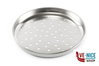 inox STEEL-TEGLIA PIZZA TONDA CM28 CON FORI INOX 17010 STEEL PAN SRL