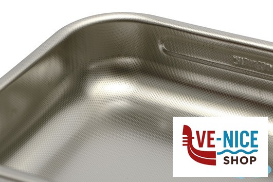 inox STEEL-TEGLIA RETTANGOLARE CM 25X19X5,5 INOX INTERNO CON RILIEVO ANTIGRAFFIO STEEL PAN SRL - immagine 4