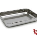 inox STEEL-TEGLIA RETTANGOLARE 30X22X5,3 LUCIDA INOX INTERNO CON RILIEVO ANTIGRAFFIO STEEL PAN SRL